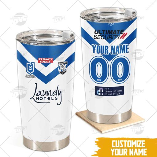 Personalise NRL Canterbury-Bankstown Bulldogs 2022 Home Jersey Stainless Steel Tumbler 20oz 30oz