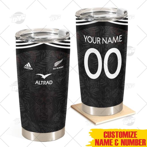 Personalise NZL Rugby All Blacks Maori Indigenous Jersey Stainless Steel Tumbler 20oz 30oz