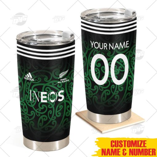 Personalise Maori All Blacks 2023 Indigenous Perforamance Jersey Stainless Steel Tumbler 20oz 30oz