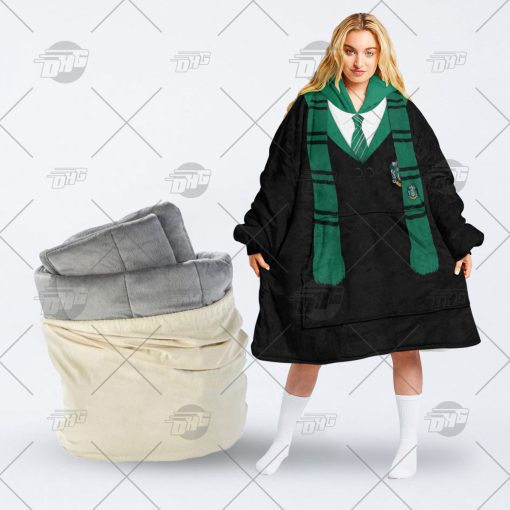 Personalised Harry Potter Slytherin 3D Uniform oodie blanket hoodie snuggie hoodies