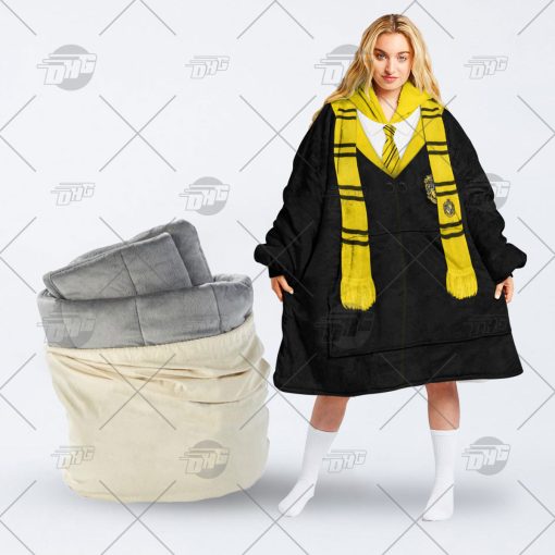 Personalised Harry Potter Hufflepuff 3D Uniform oodie blanket hoodie snuggie hoodies