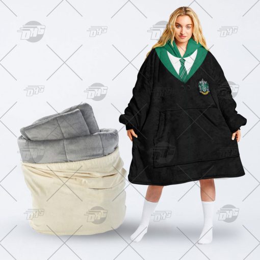 Personalised Harry Potter Slytherin 3D Uniform oodie blanket hoodie snuggie hoodies