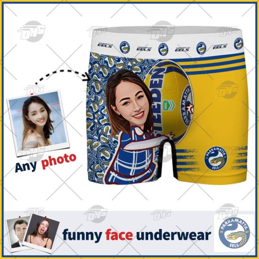 Custom men boxer NRL Parramatta Eels with face personalized gifts for him