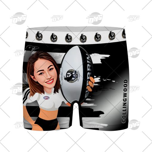 Custom men boxer with face AFL Collingwood Football Club personalized gifts for him