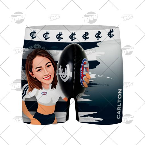 Custom men boxer with face AFL Carlton Football Club personalized gifts for him