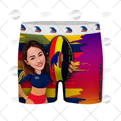 Custom men boxer with face AFL Adelaide Football Club personalized gifts for him
