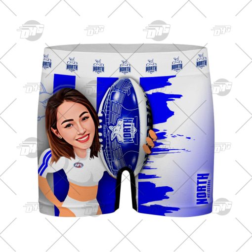 Custom men boxer with face AFL North Melbourne Football Club personalized gifts for him