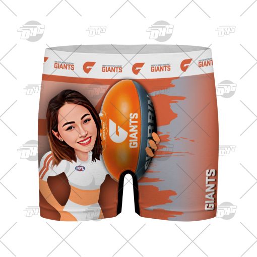 Custom men boxer with face AFL Greater Western Sydney Giants personalized gifts for him