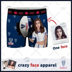 Custom men boxer with face Super Rugby MELBOURNE REBELS personalized gifts for him