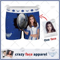Custom men boxer with face Super Rugby VODACOM BULLS personalized gifts for him
