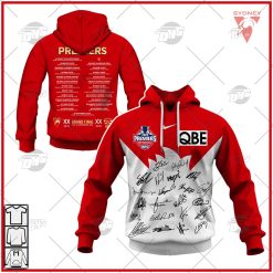 Sydney Swans AFL 2022 Premiers Guernsey with Team Signatures