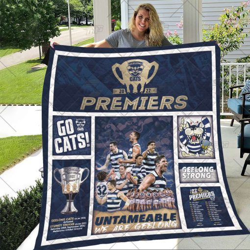 AFL Geelong Cats 2022 Premiers We Are Geelong Blanket Hot Sales