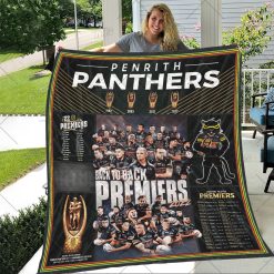 NRL Penrith Panthers 2022 Premiers Hot Blanket Best Gift For Fan