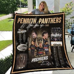 Penrith Panthers NRL 2022 Premiers Back To Back Premiers Blanket