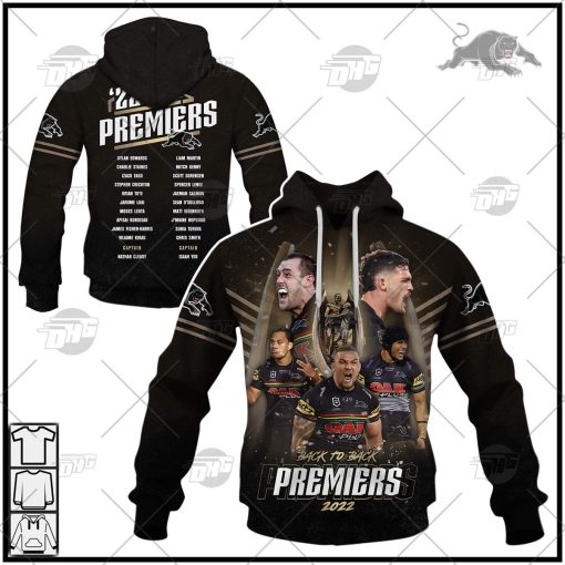 NRL Penrith Panthers 2022 Back To Back Premiers Fan Hoodie Shirt