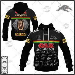 NRL Penrith Panthers 2022 Back To Back Premiers Jersey with Team Signature