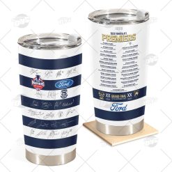 Geelong Cats AFL 2022 Premiers Guernsey with Team Signatures Stainless Steel Tumbler 20oz 30oz