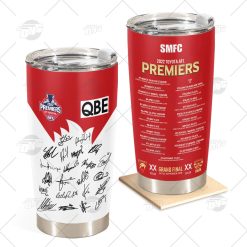 Sydney Swans AFL 2022 Premiers Guernsey with Team Signatures Stainless Steel Tumler 20oz 30oz