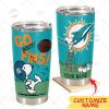 Personalize NFL Minnesota Vikings Tumbler Snoopy Stainless Steel Tumbler 20oz 30oz Best Gift