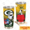 Personalized NFL Arizona Cardinals Tumbler Snoopy BUD LIGHT Beer Lover Stainless Steel Tumbler 20oz 30oz