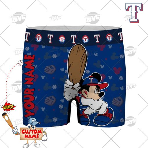 Personalized gifts MLB Texas Rangers boxer brief men underwear