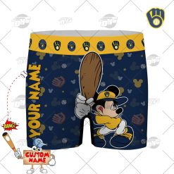 Personalized gifts MLB Milwaukee Brewers boxer brief men underwear