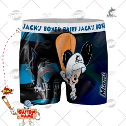 Personalized gifts MLB Miami Marlins boxer brief men underwear