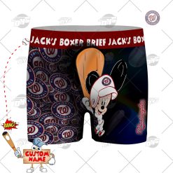 Personalized gifts MLB Washington Nationals boxer brief men underwear