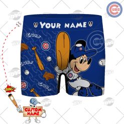 Personalized gifts MLB Chicago Cubs boxer brief men underwear