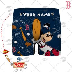 Personalized gifts MLB Boston Red Sox Mickey Mouse boxer brief men underwear