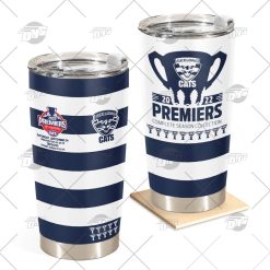 AFL Geelong Cats Premiers 2022 Stainless Steel Tumbler 20oz 30oz