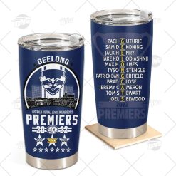 AFL Geelong Cats Premiers 2022 Stainless Steel Tumbler 20oz 30oz