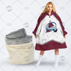 Personalized NHL Colorado Avalanche White oodie blanket hoodie snuggie hoodies