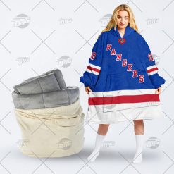 Personalized NHL New York Rangers Blue oodie blanket hoodie snuggie hoodies