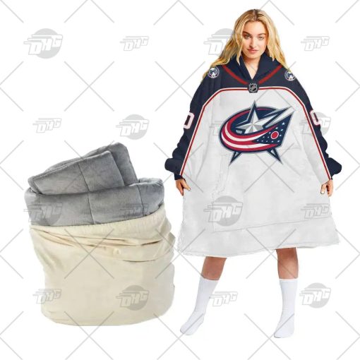 Personalized NHL Columbus Blue Jackets Oodie Hoodeez