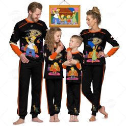 Personalized NHL Anaheim Ducks Jersey ft. The Simpsons Pyjamas For Family Best Christmas Gift Custom Gift for Fans