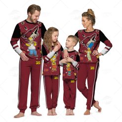 Personalized NHL Arizona Coyotes Jersey ft. The Simpsons Pyjamas For Family Best Christmas Gift Custom Gift for Fans