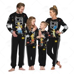 Personalized NHL Los Angeles Kings Jersey ft. The Simpsons Pyjamas For Family Best Christmas Gift Custom Gift for Fans