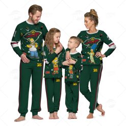 Personalized NHL Minnesota Wild Jersey ft. The Simpsons Pyjamas For Family Best Christmas Gift Custom Gift for Fans