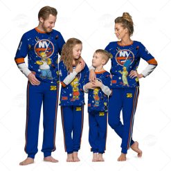 Personalized NHL New York Islanders Jersey ft. The Simpsons Pyjamas For Family Best Christmas Gift Custom Gift for Fans