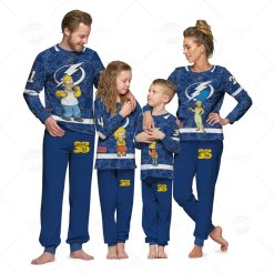 Personalized NHL Tampa Bay Lightning Jersey ft. The Simpsons Pyjamas For Family Best Christmas Gift Custom Gift for Fans