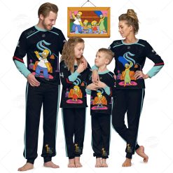 Personalized NHL Seattle Kraken Jersey ft. The Simpsons Pyjamas For Family Best Christmas Gift Custom Gift for Fans