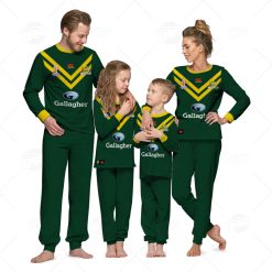 Personalise Australian Kangaroos Rugby League World Cup Jersey 2022 Pyjamas for Family