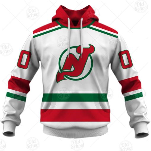 Personalized Vintage NHL New Jersey Devils Throwback Jersey White