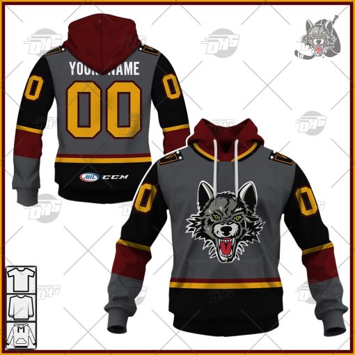 Customized AHL Chicago Wolves Premier Alternate Jersey