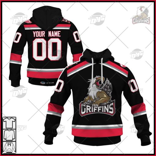 Customized AHL Grand Rapids Griffins Premier Jersey Black