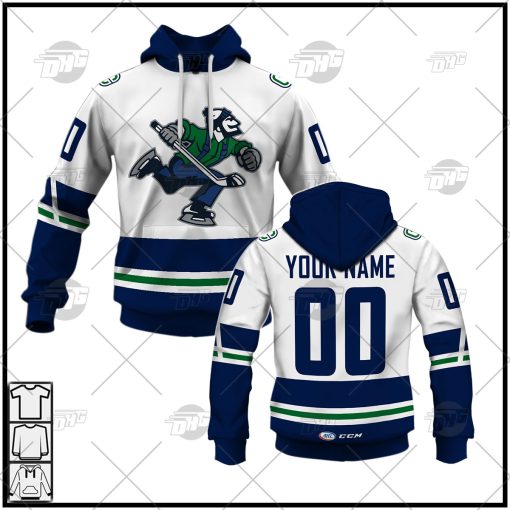 Customized AHL Abbotsford Canucks Premier Jersey White
