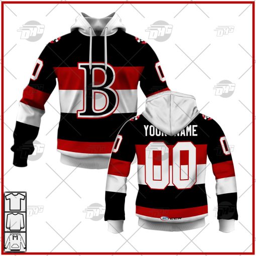 Customized AHL Belleville Senators Premier Jersey Black