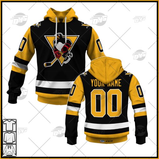 Customized AHL Wilkes-Barre/Scranton Penguins Premier Jersey Black