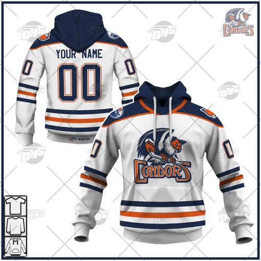 Customized AHL Bakersfield Condors Premier Jersey White